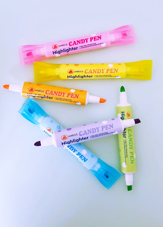 Double sided candy highlighter pen